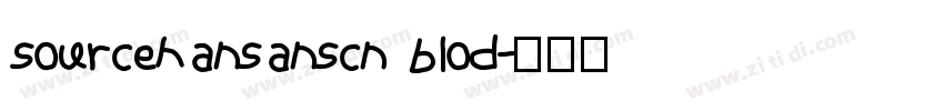 sourcehansanscn blod字体转换